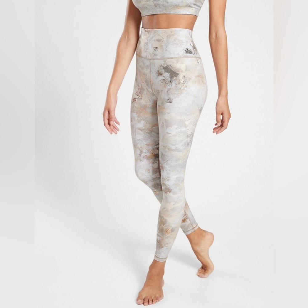 Athleta Elation Ultra High Rise Gilded Tight Gold